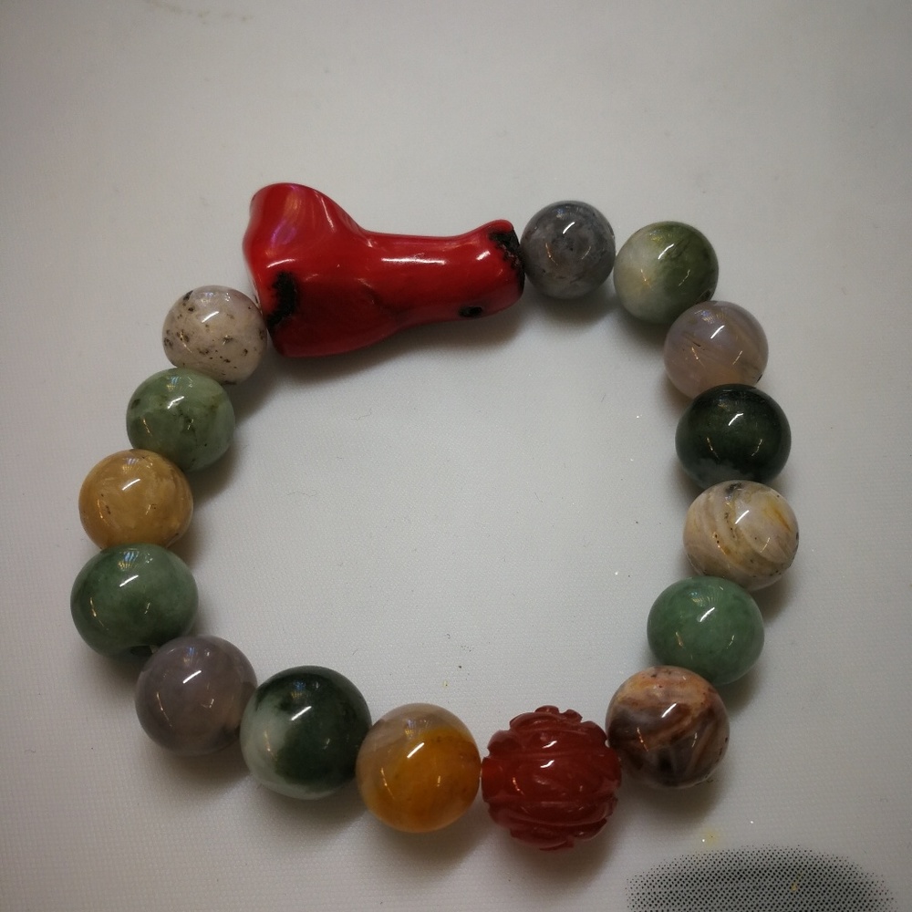 A beautiful multi-stone beaded bracelet